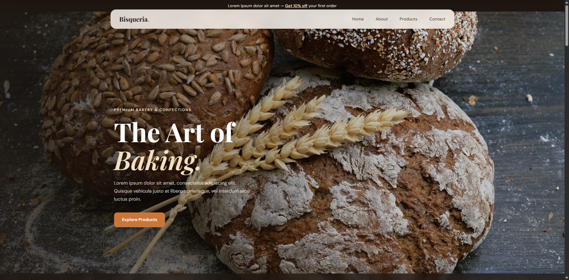 Bisqueria template preview