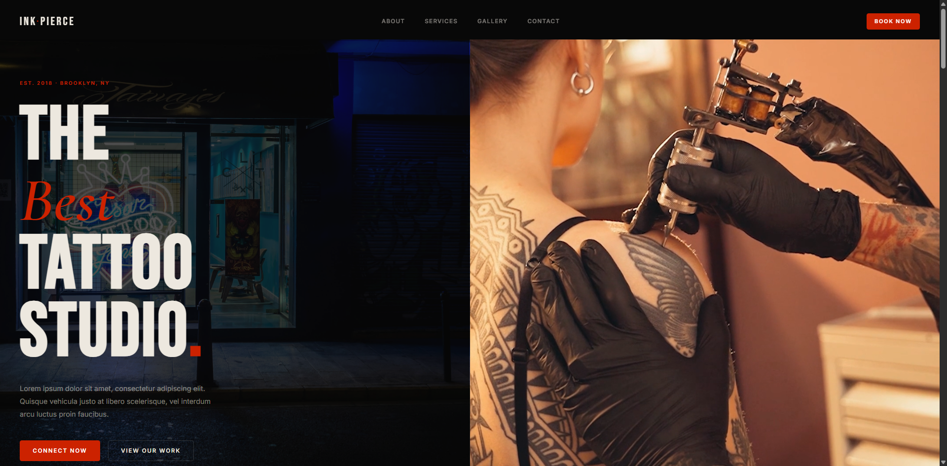 Inkpierce template preview